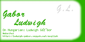 gabor ludwigh business card